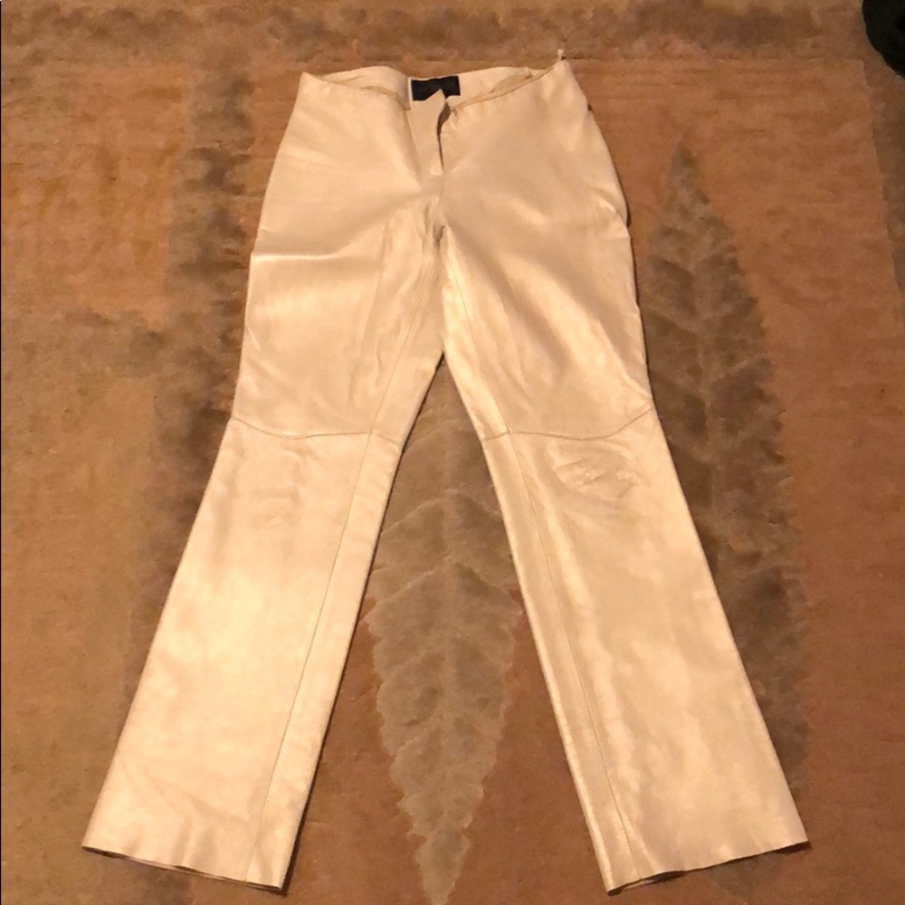 Gold leather professional slacks